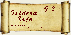 Isidora Kojo vizit kartica